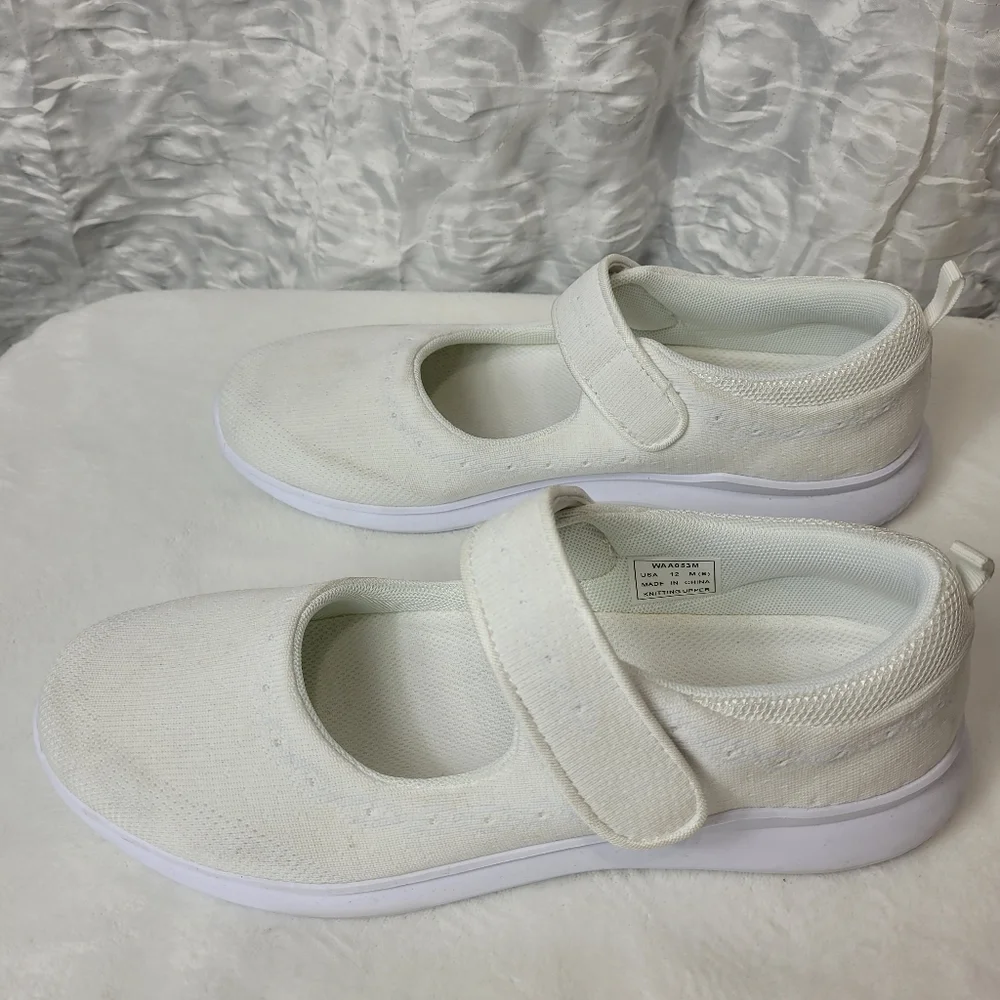 NIB Propét Women's Travel bound Mary Jane Flat Size 12 M (B) Off White - Picture 6 of 11